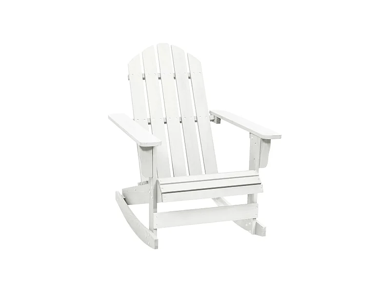 Garten-Schaukelstuhl Holz Weiß