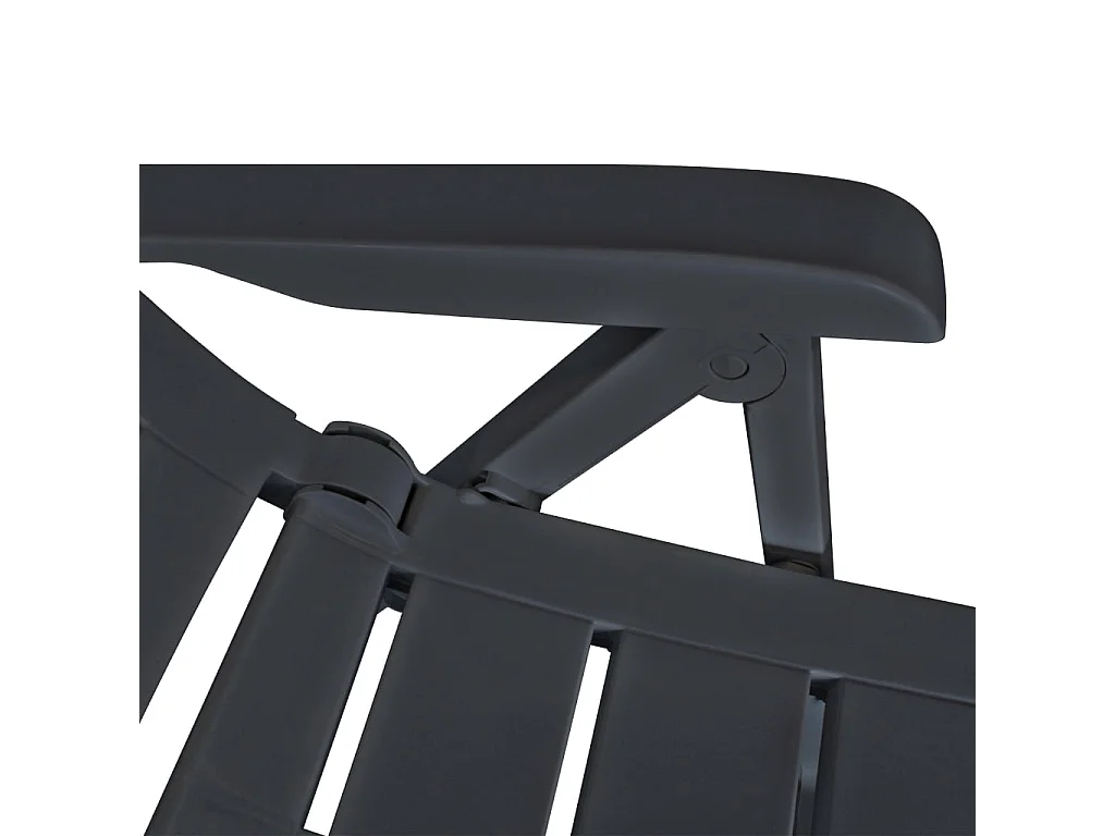 Tuinstoelen 6 st verstelbaar kunststof antracietkleurig