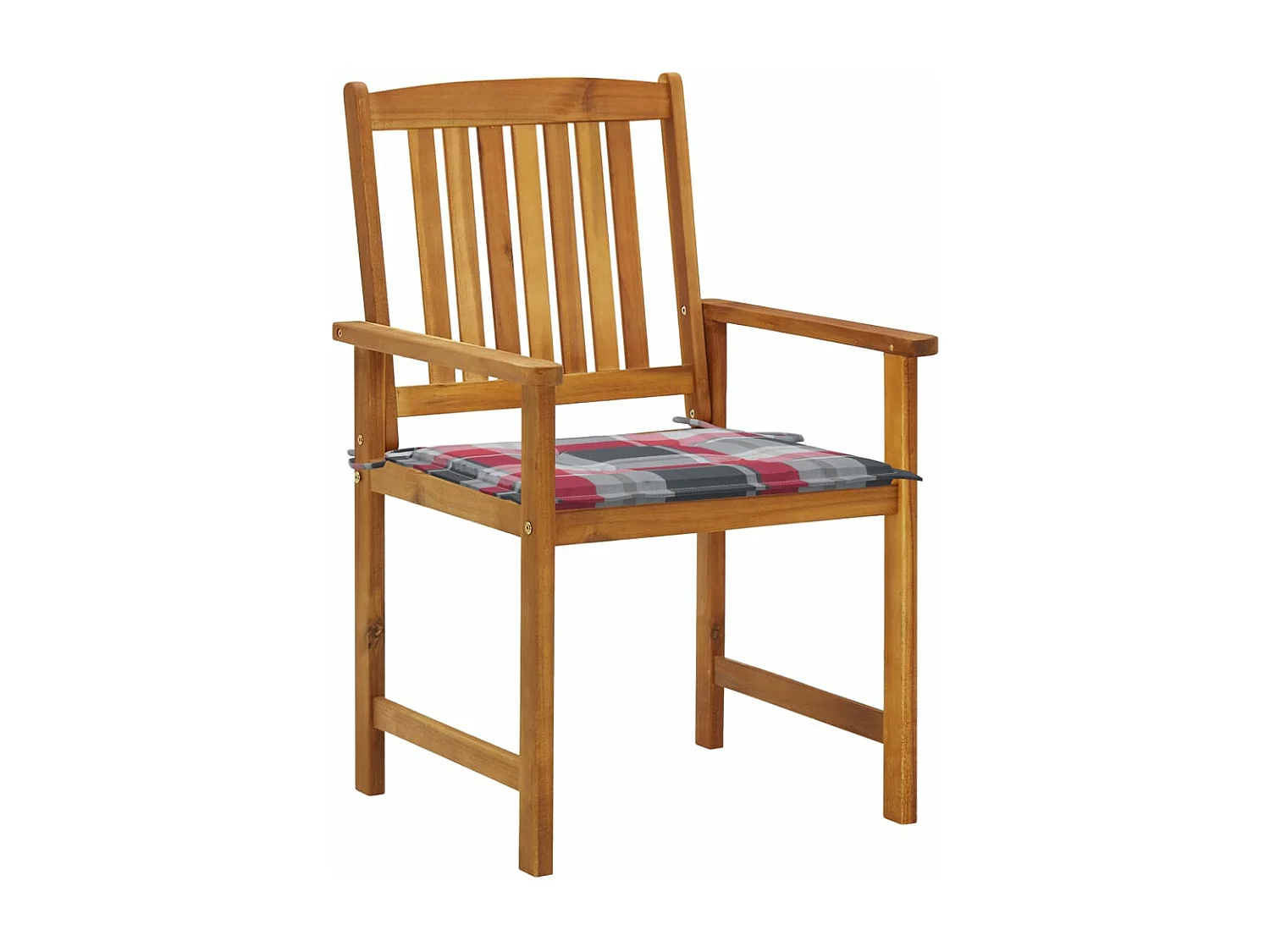 Chaises de jardin avec coussins lot de 4 Bois d'acacia massif