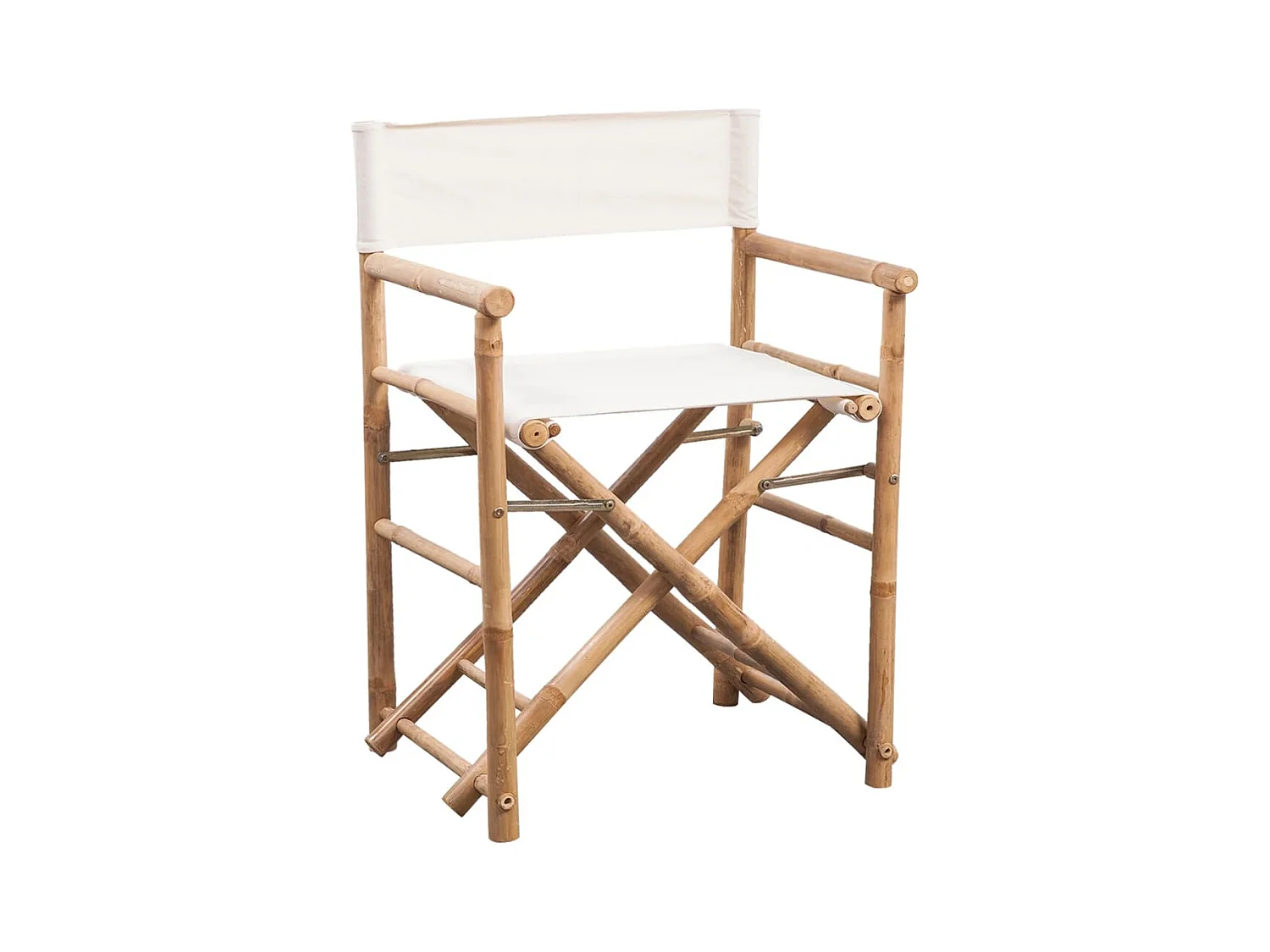 Sillas plegables de director 2 unidades bambú y lona