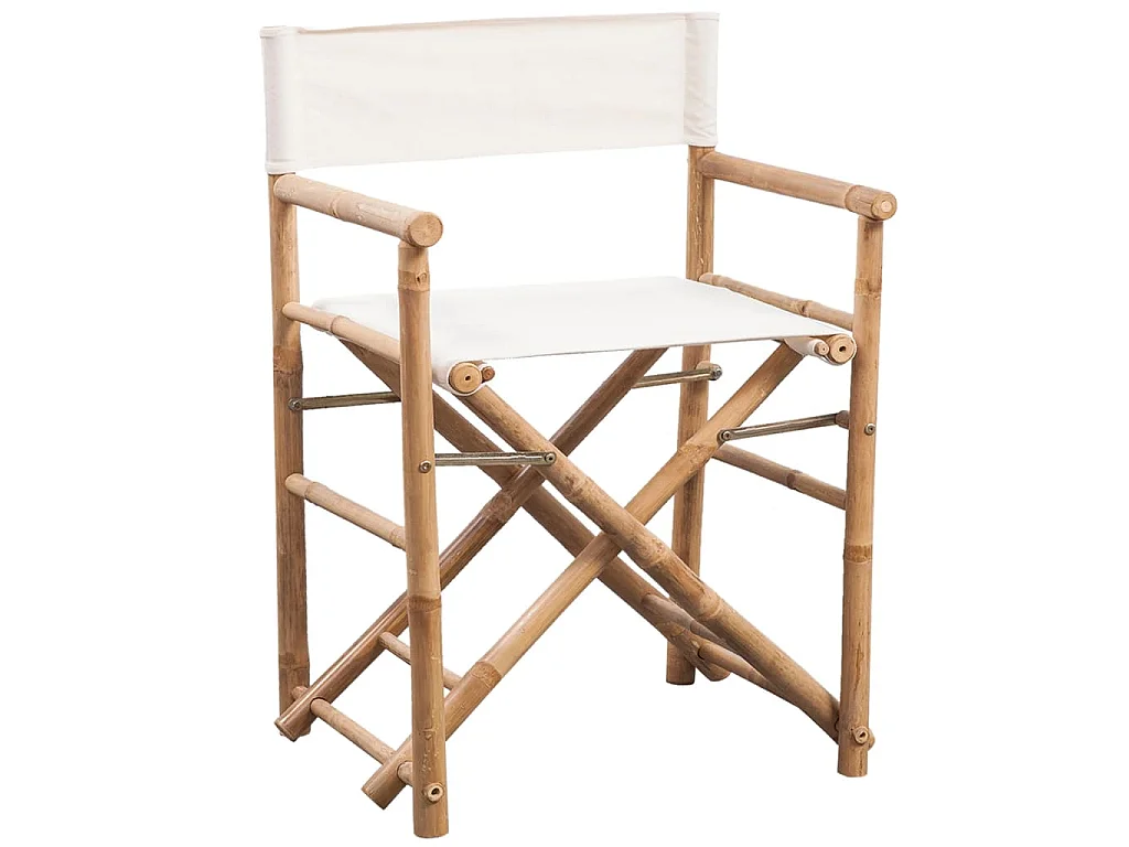 Chaise pliable lot de 2 Bambou et toile