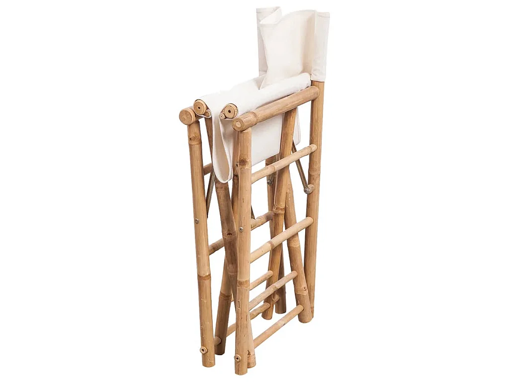 Chaise pliable lot de 2 Bambou et toile