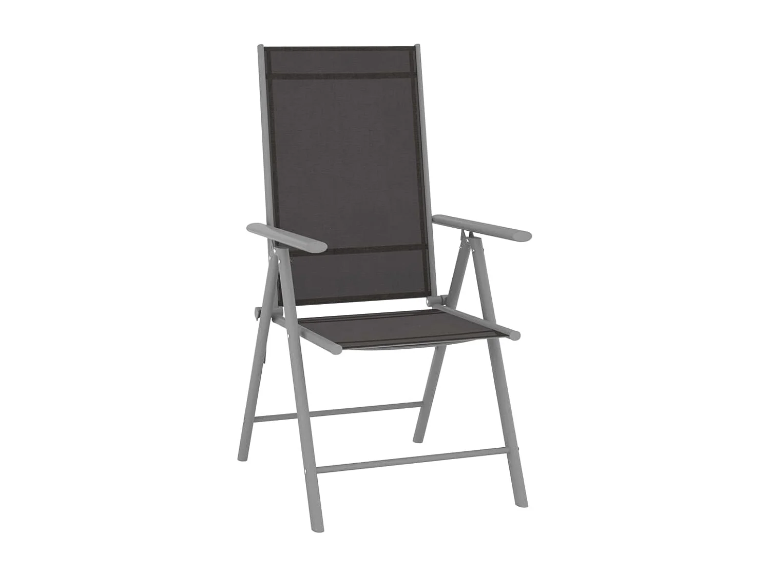 Chaises de jardin pliables lot de 2 Textilène Noir