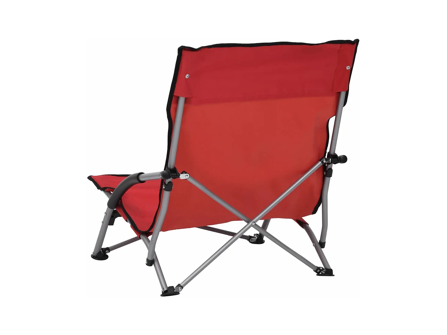 Sillas de playa plegables 2 unidades tela rojo