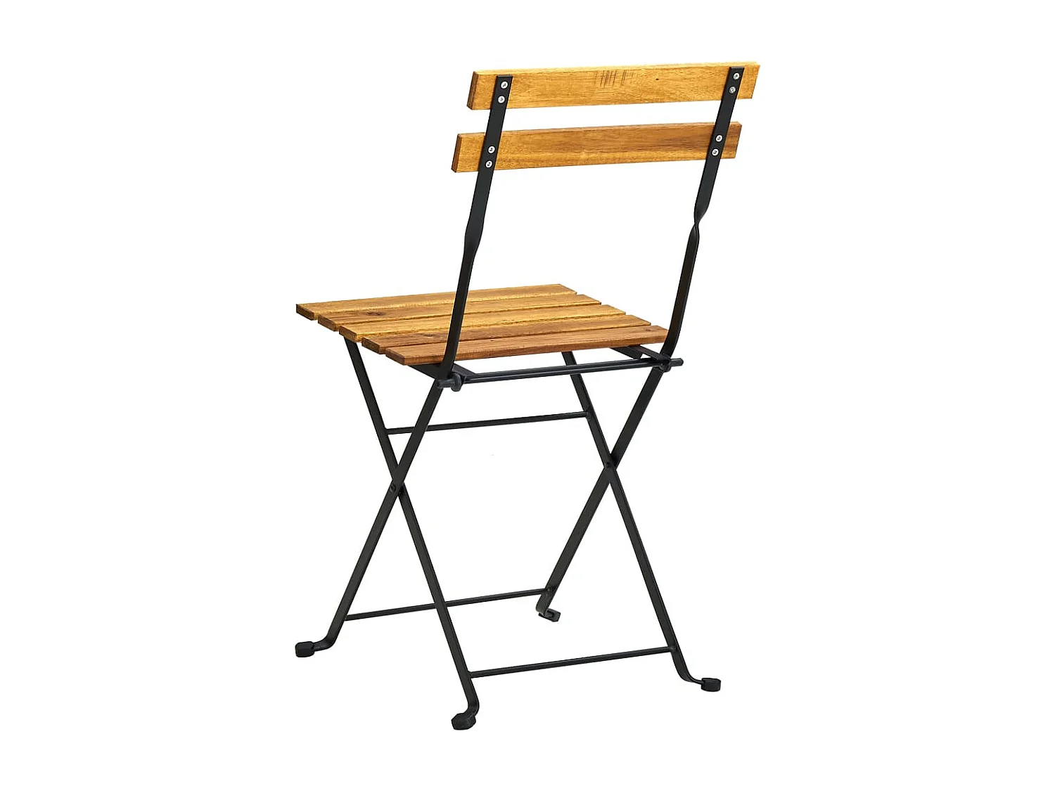 Chaises pliables de jardin lot de 6 Acier bois d'acacia massif