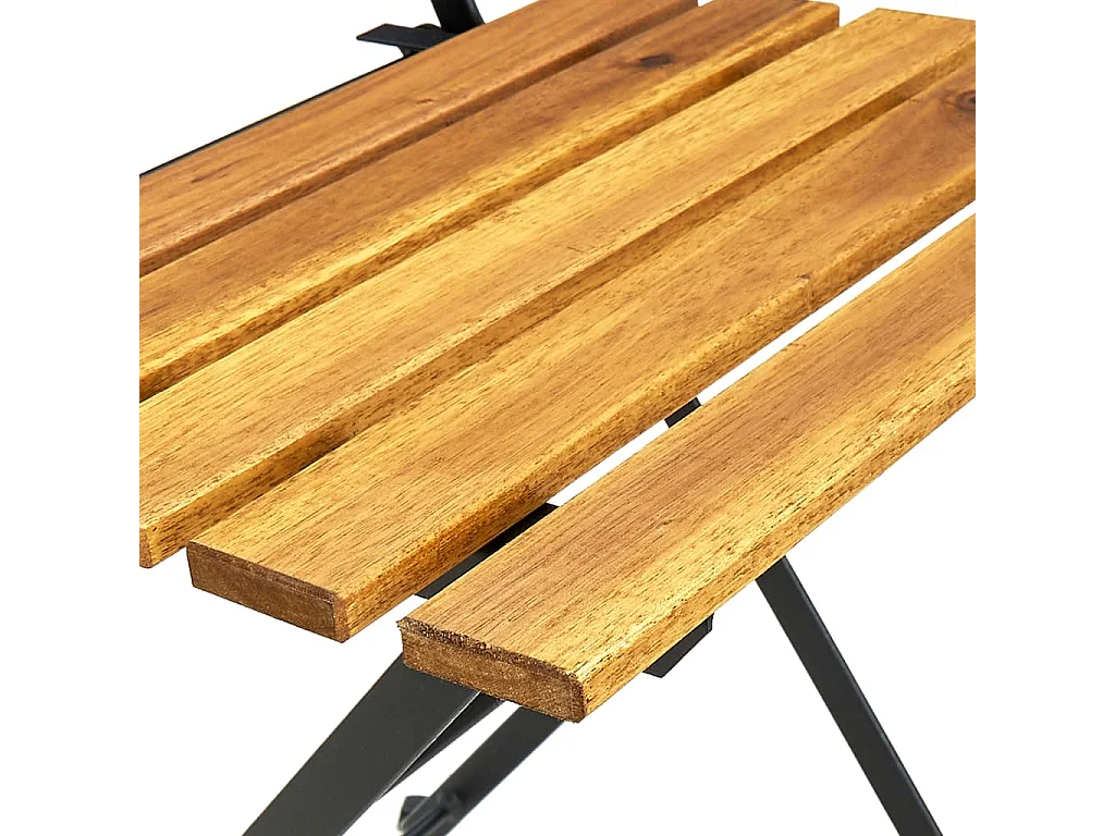 Klappbare Gartenstühle 6 Stk. Stahl und Massivholz Akazie