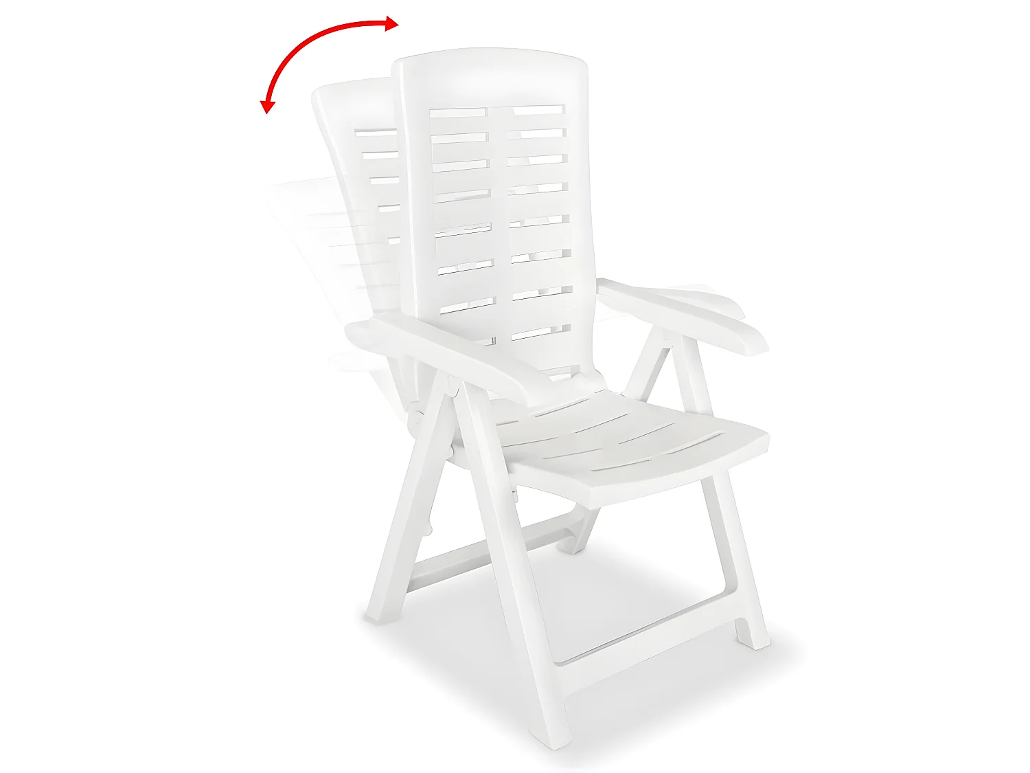 Garten-Liegestühle 4 Stk. Kunststoff Weiß