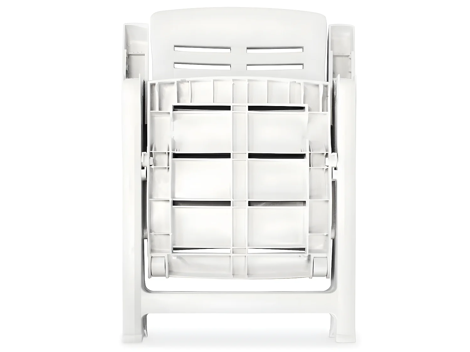 Garten-Liegestühle 4 Stk. Kunststoff Weiß