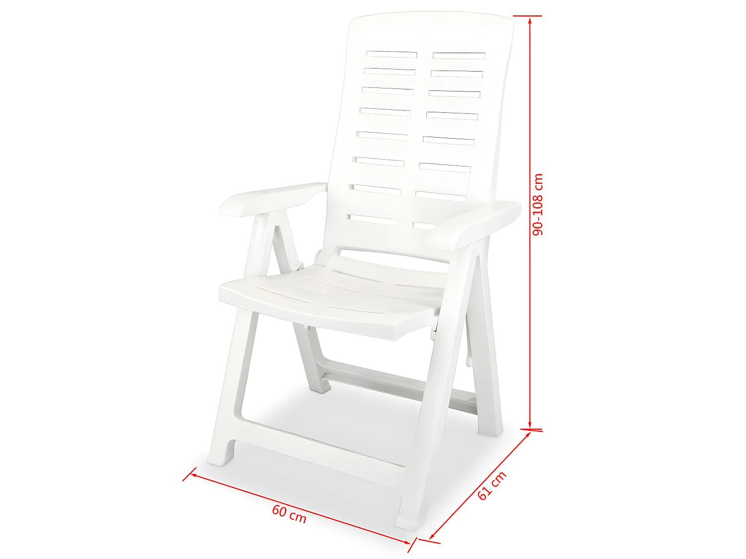 Garten-Liegestühle 4 Stk. Kunststoff Weiß