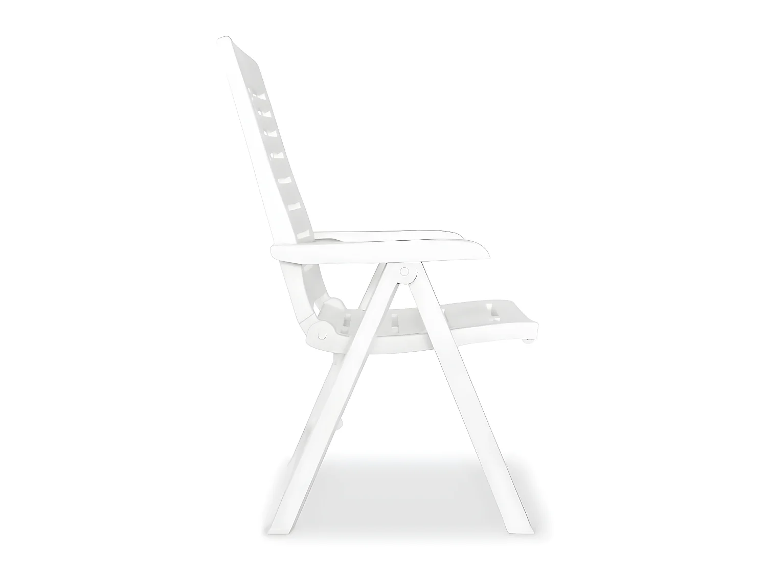 Chaises inclinables de jardin lot de 4 Plastique Blanc
