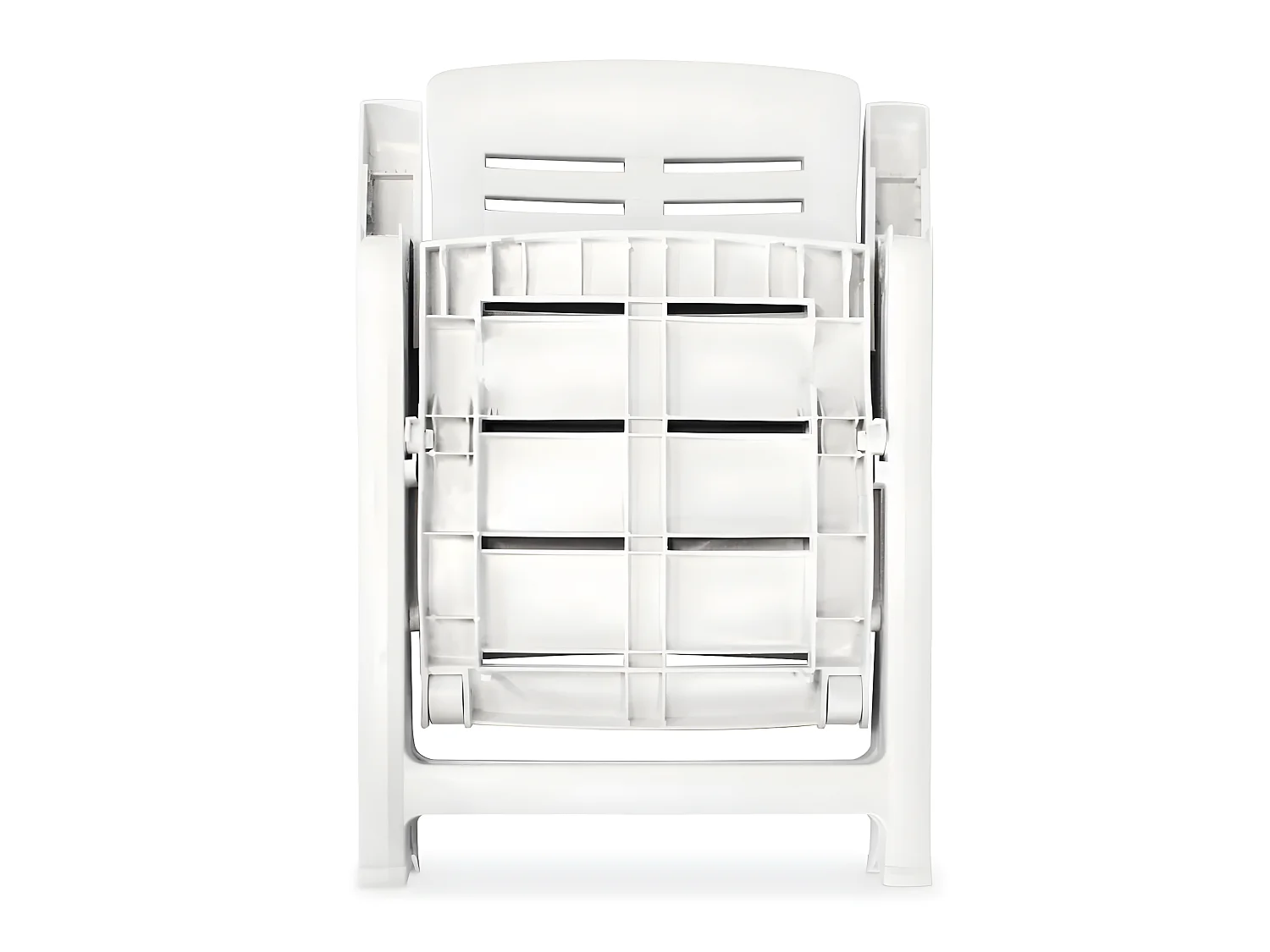 Chaises inclinables de jardin lot de 4 Plastique Blanc