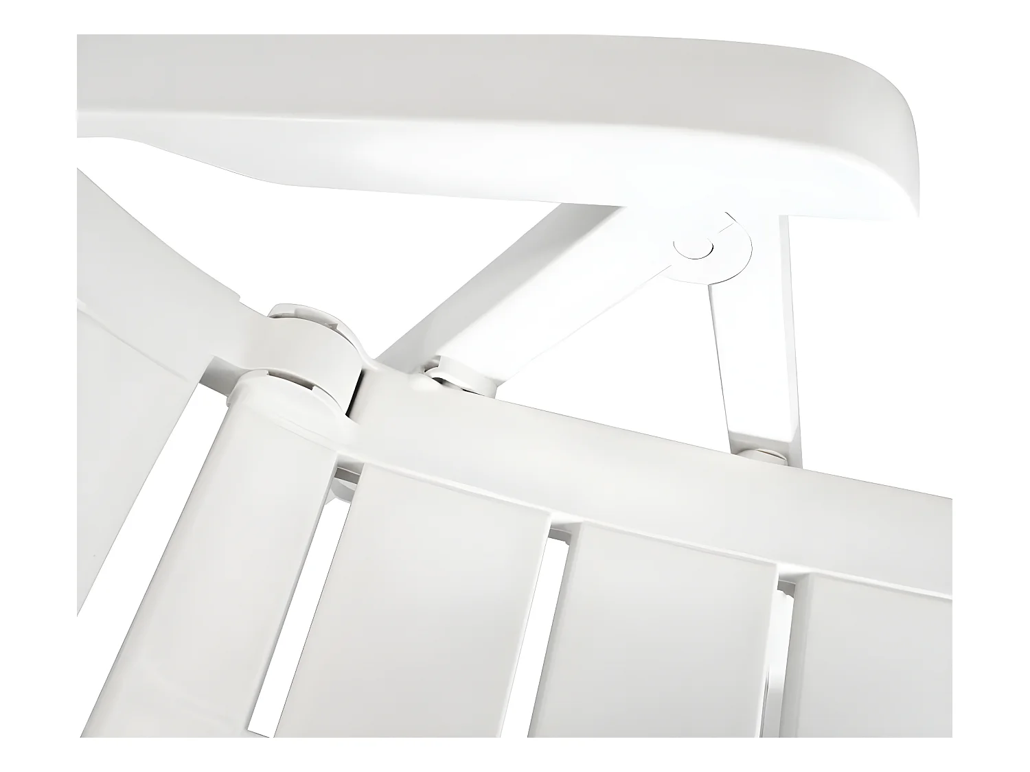 Chaises inclinables de jardin lot de 4 Plastique Blanc