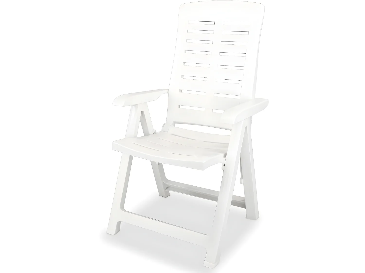 Garten-Liegestühle 4 Stk. Kunststoff Weiß