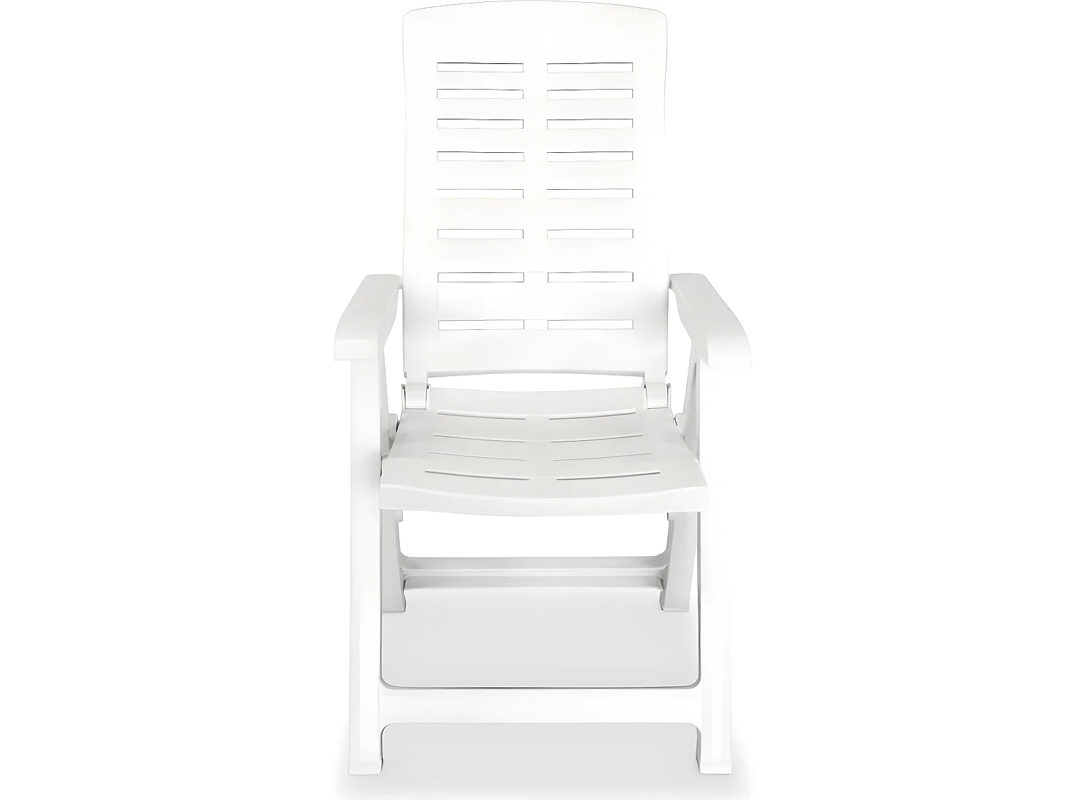 Garten-Liegestühle 4 Stk. Kunststoff Weiß