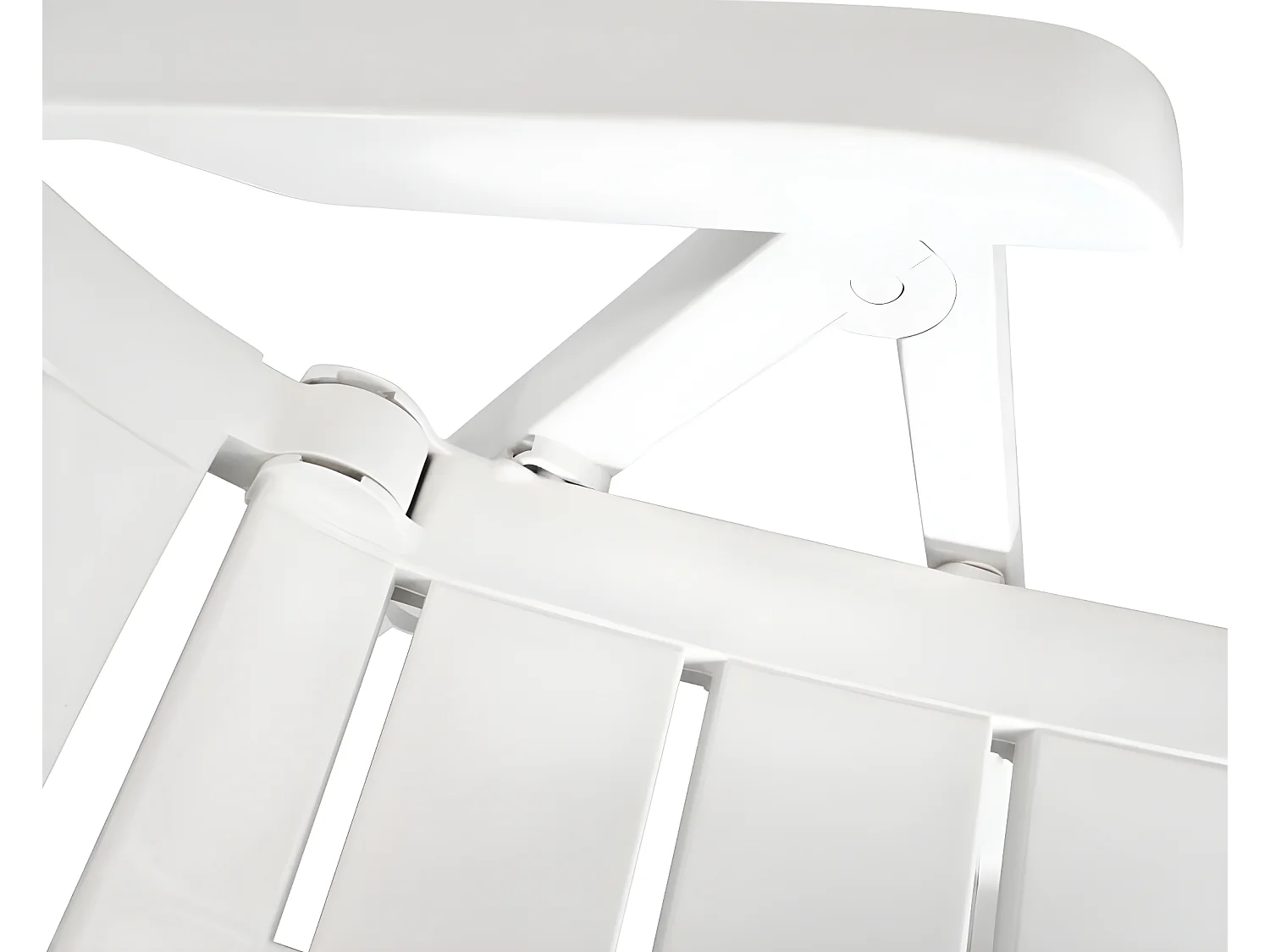 Garten-Liegestühle 4 Stk. Kunststoff Weiß