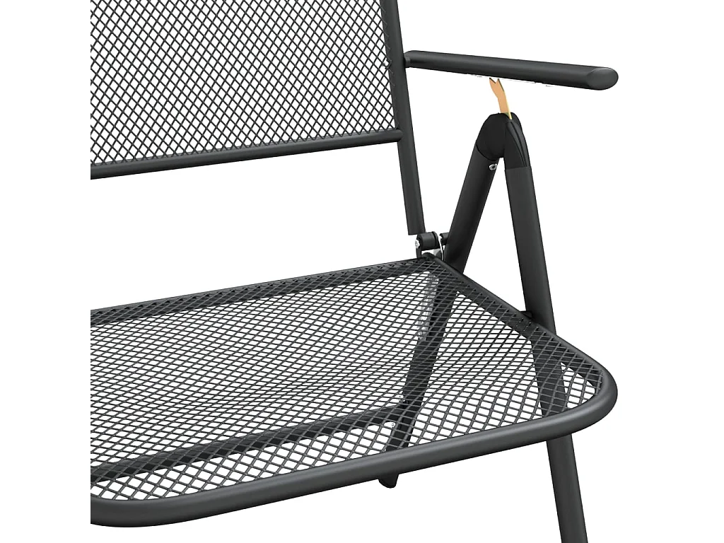 Klappbare Gartenstühle 4 Stk. Streckgitter Anthrazit