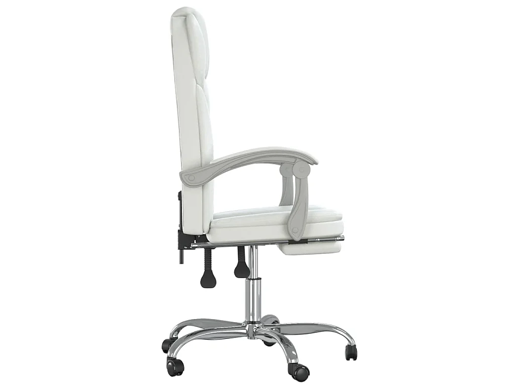 Fauteuil inclinable de bureau Blanc Similicuir