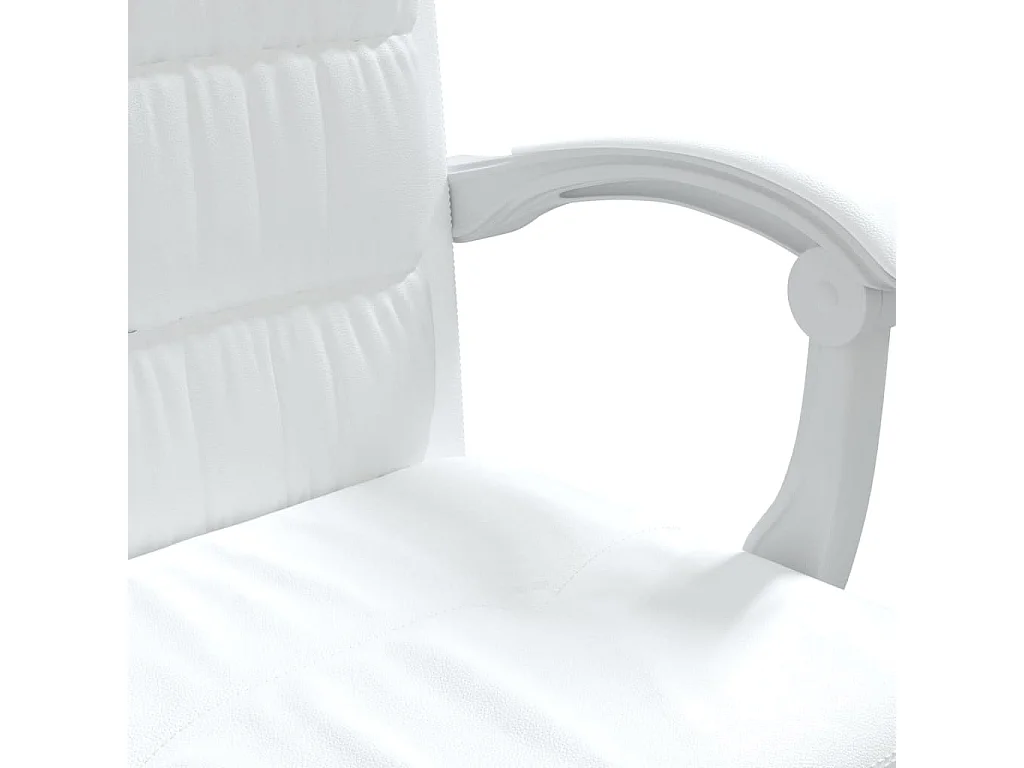 Fauteuil inclinable de bureau Blanc Similicuir