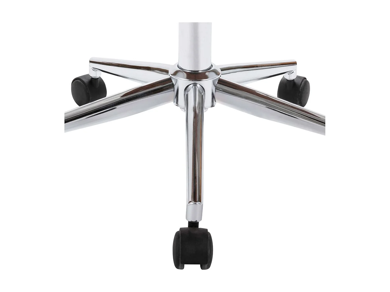 Chaise pivotante de bureau Blanc Bois courbé et similicuir