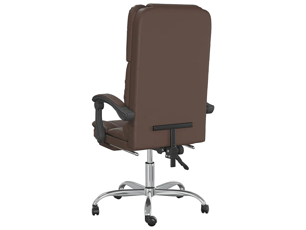 Fauteuil de massage inclinable de bureau Marron Similicuir