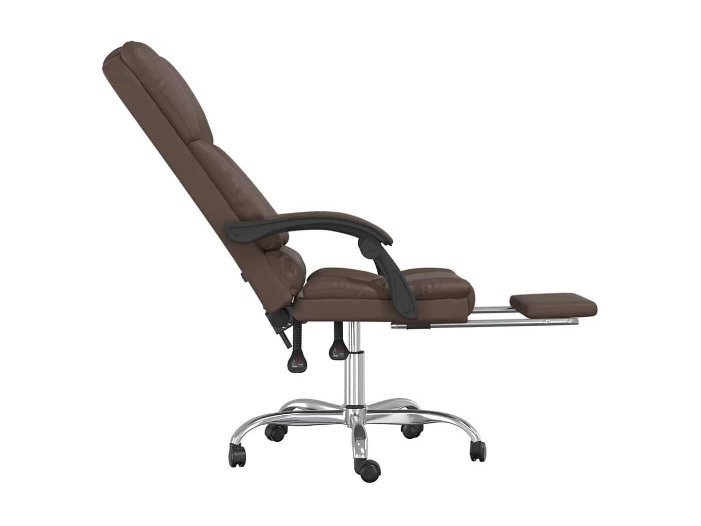 Fauteuil de massage inclinable de bureau Marron Similicuir