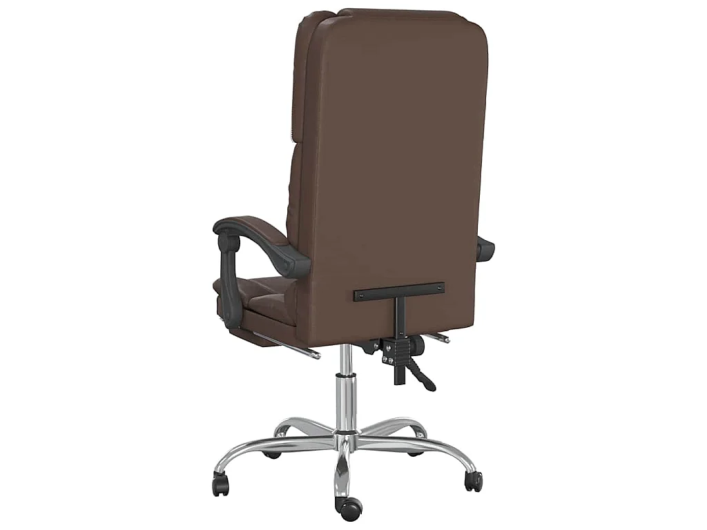 Fauteuil de massage inclinable de bureau Marron Similicuir