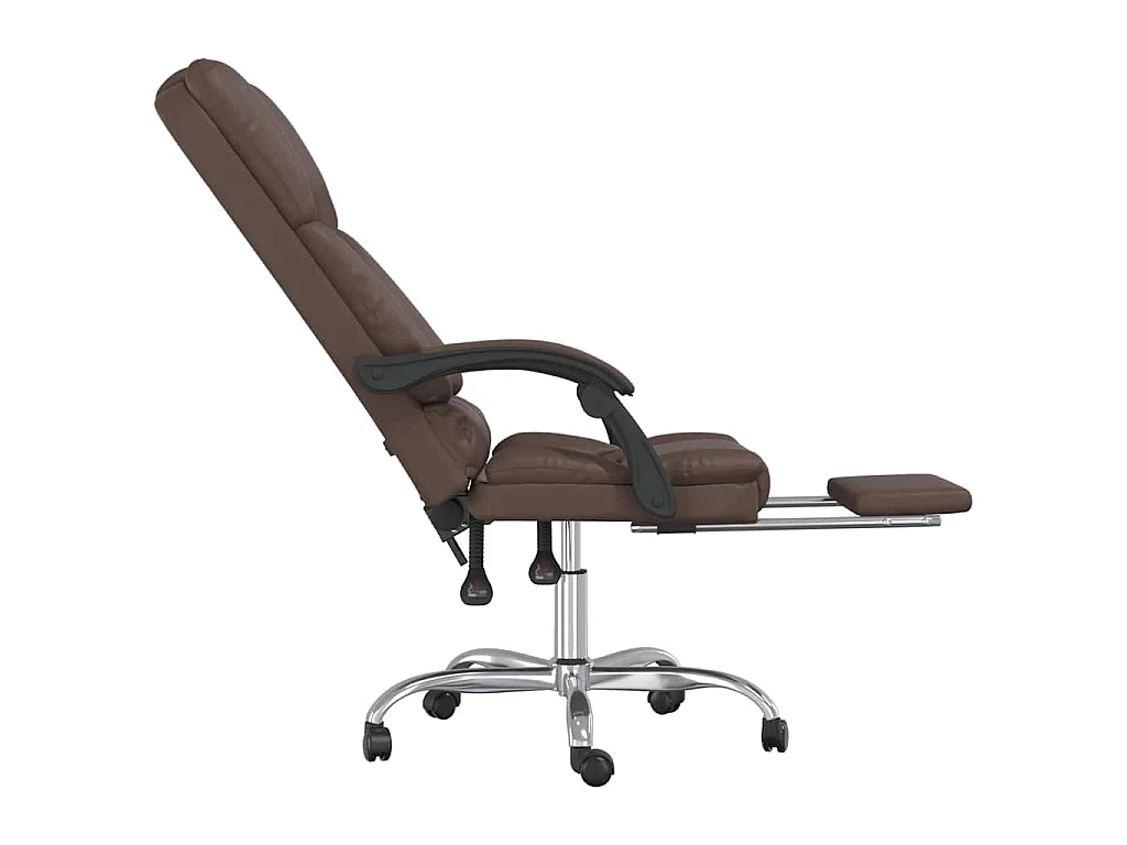 Fauteuil de massage inclinable de bureau Marron Similicuir