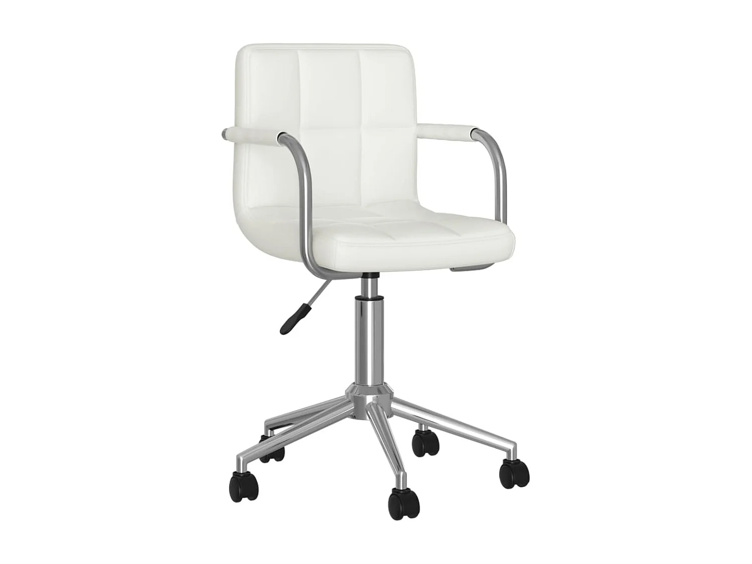 Bürostuhl Drehbar Weiß Kunstleder