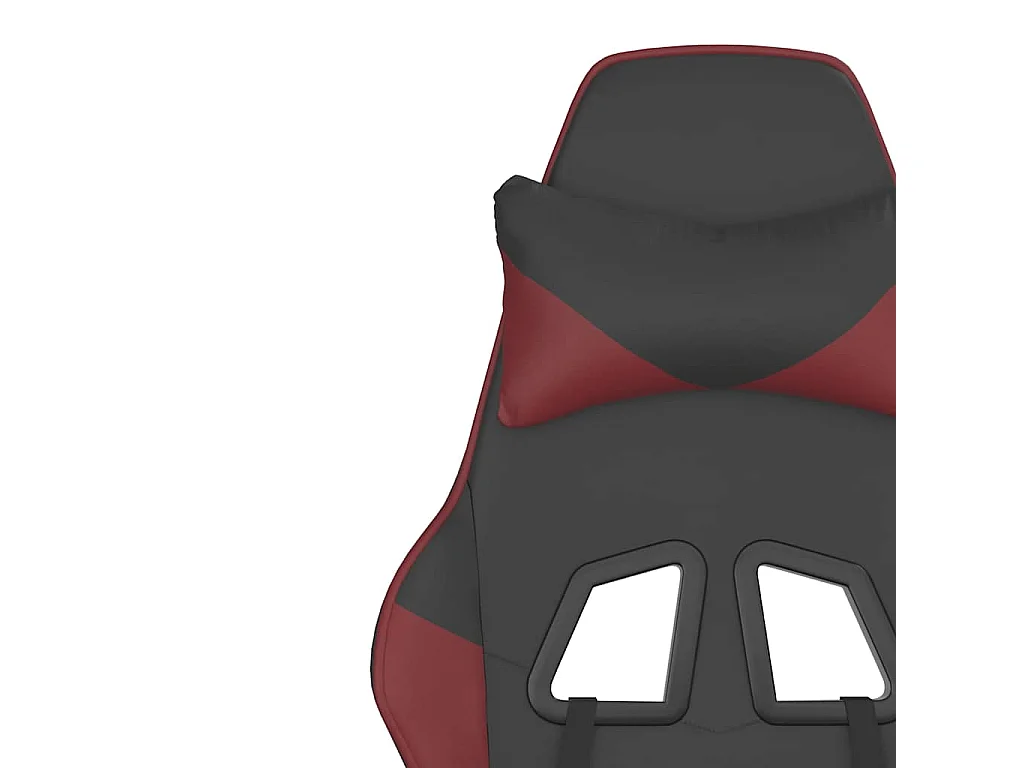 Chaise de jeu de massage repose-pied Noir&Bordeaux Similicuir