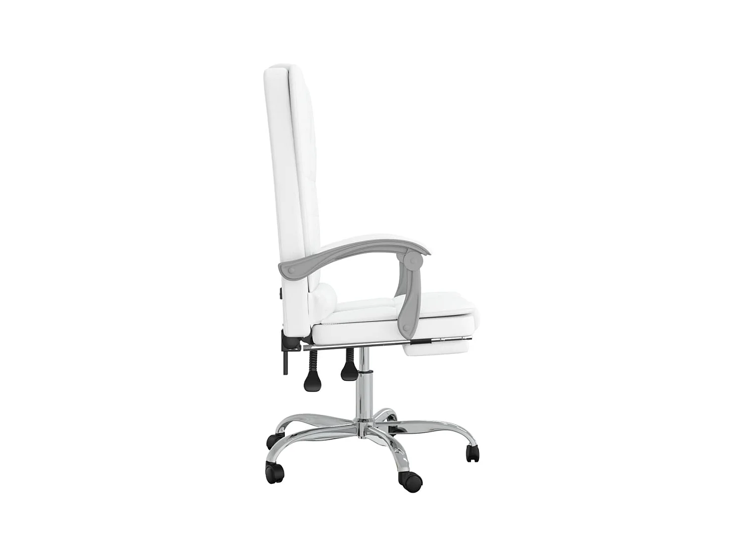 Bürostuhl mit Massagefunktion Weiß Kunstleder