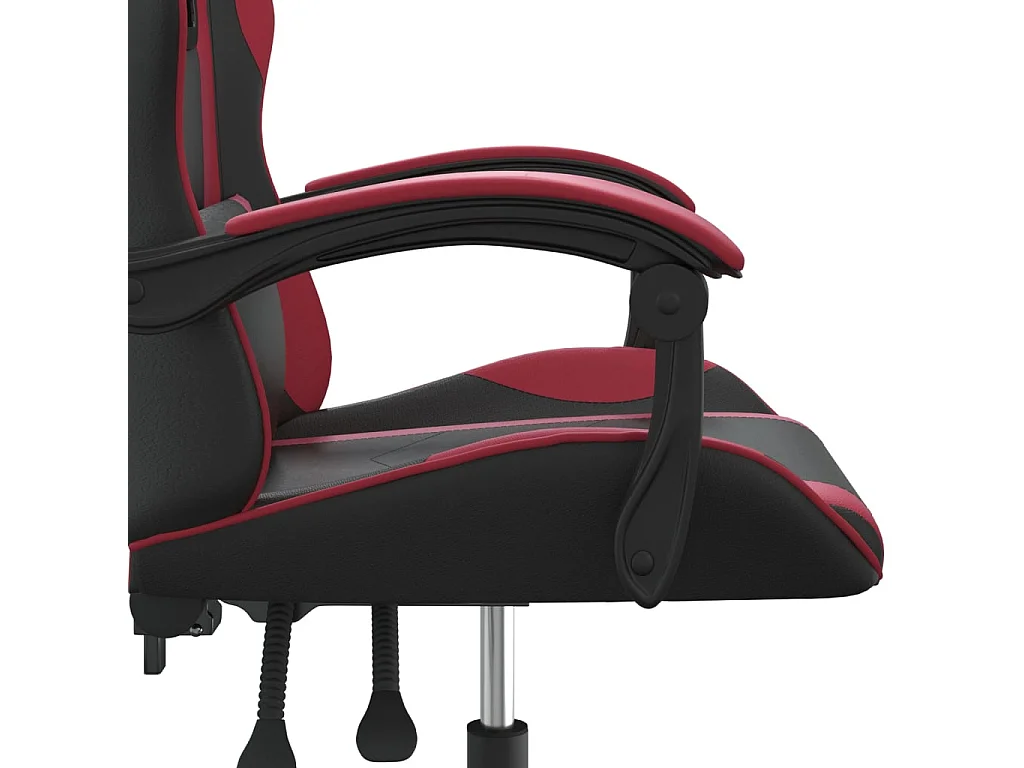 Chaise de jeu Noir et rouge bordeaux Similicuir