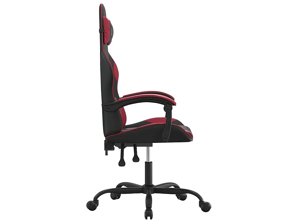 Chaise de jeu Noir et rouge bordeaux Similicuir