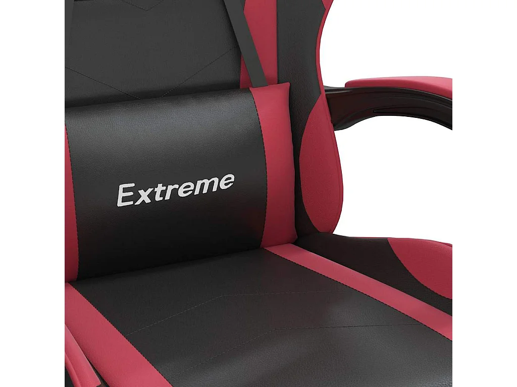 Chaise de jeu Noir et rouge bordeaux Similicuir