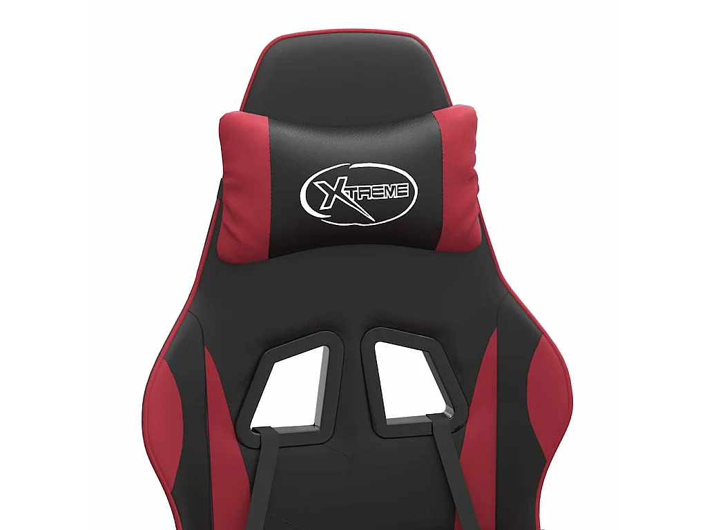 Chaise de jeu Noir et rouge bordeaux Similicuir