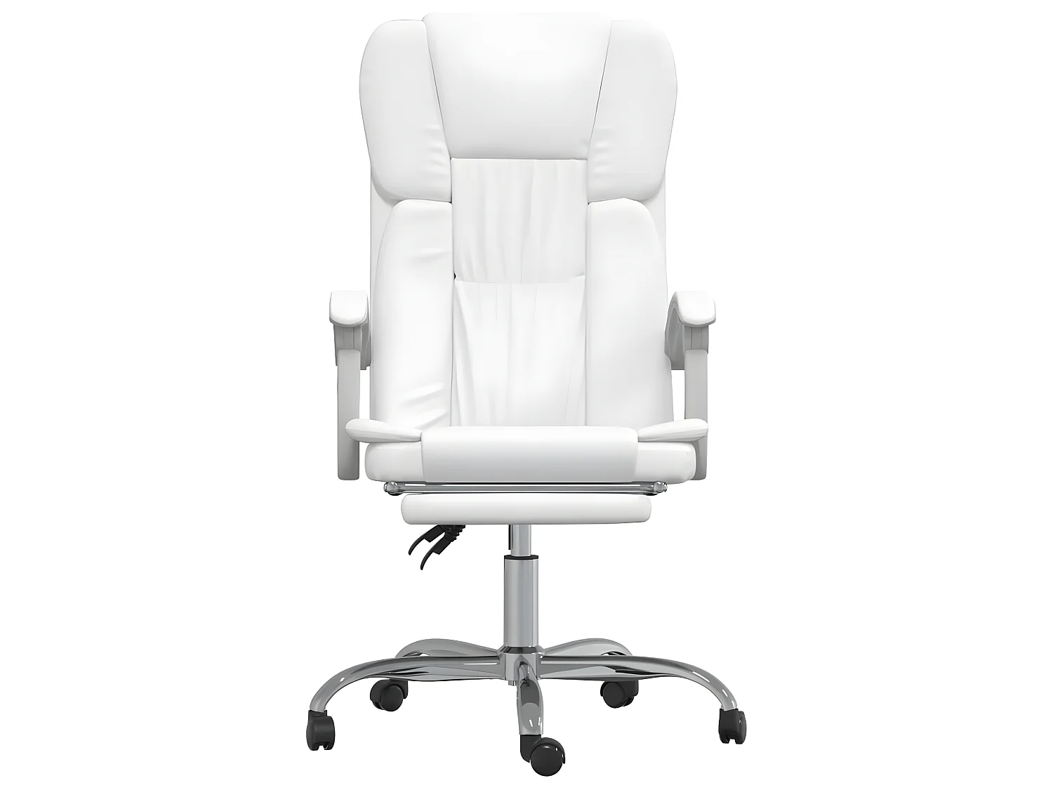 Kantoorstoel verstelbaar kuntsleer wit