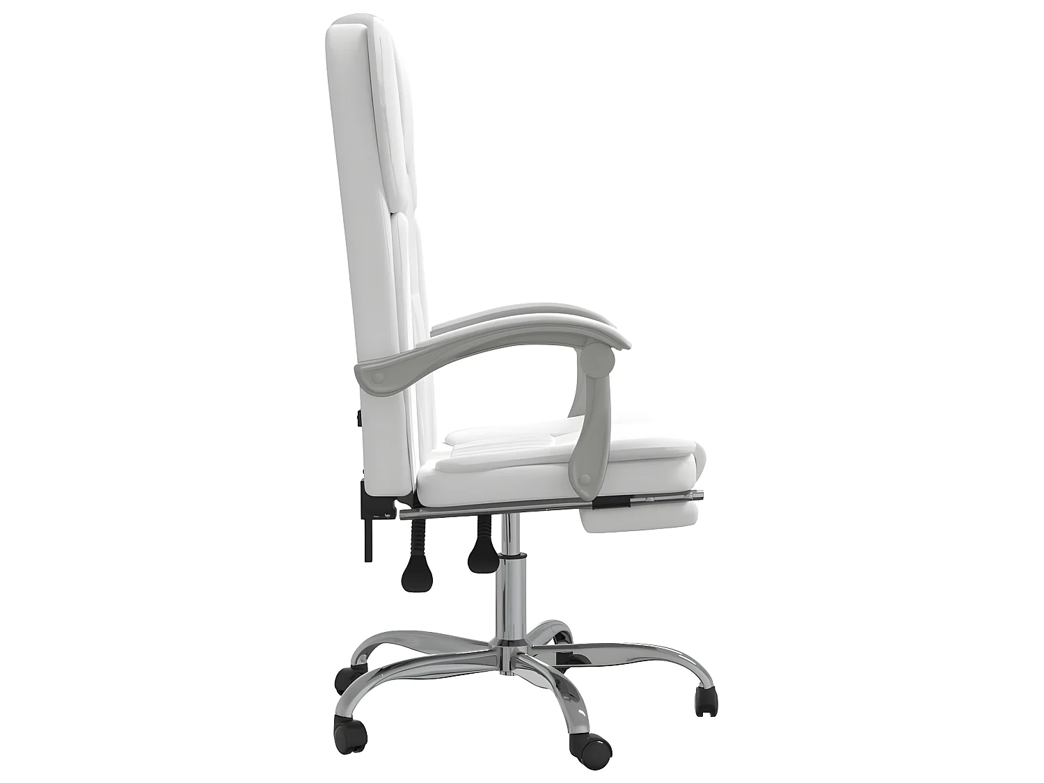 Kantoorstoel verstelbaar kuntsleer wit