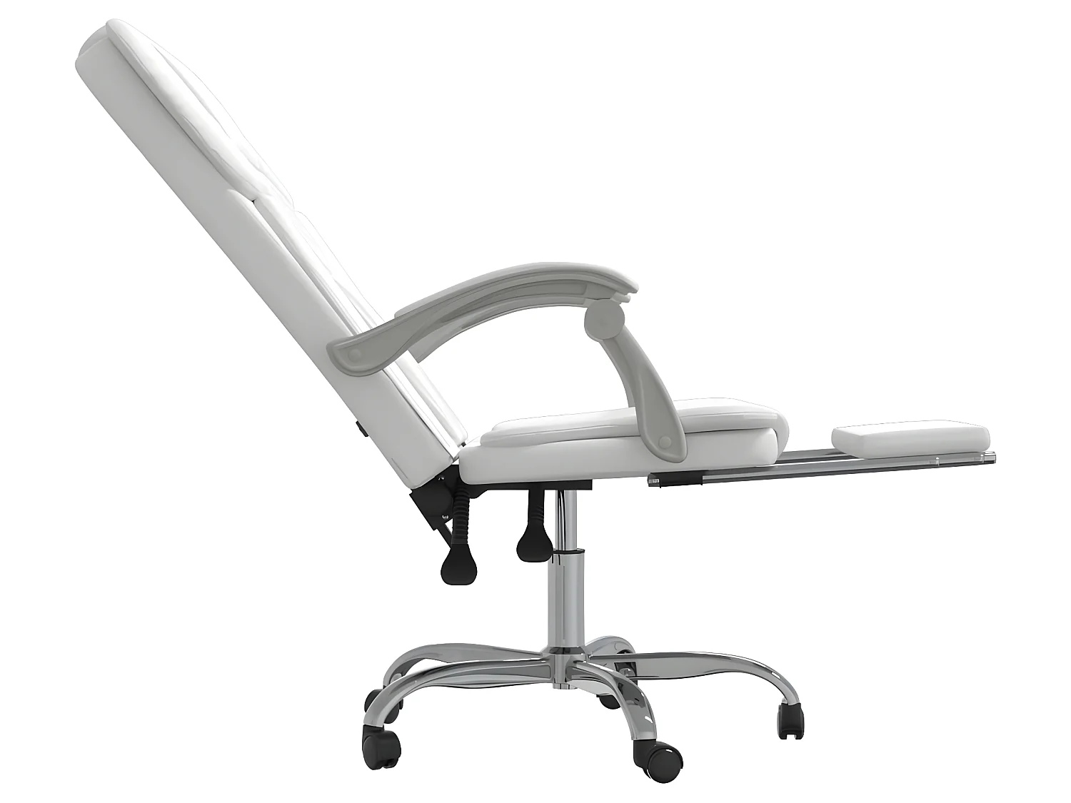 Kantoorstoel verstelbaar kuntsleer wit