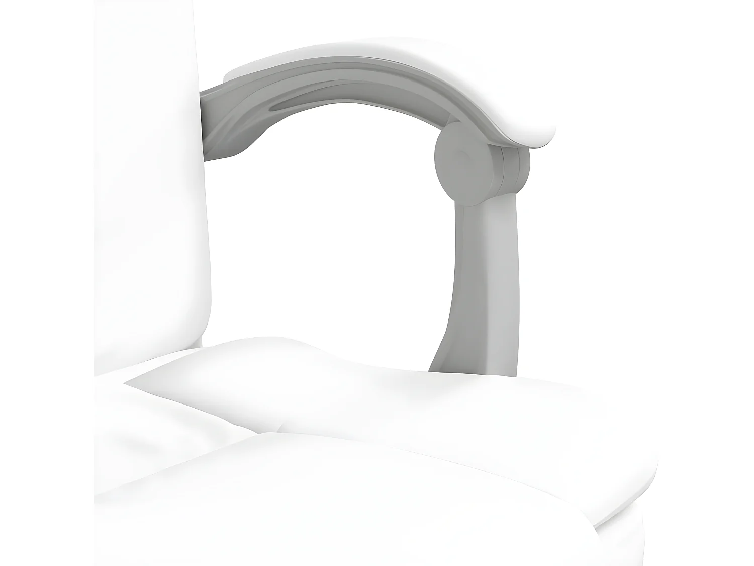 Kantoorstoel verstelbaar kuntsleer wit