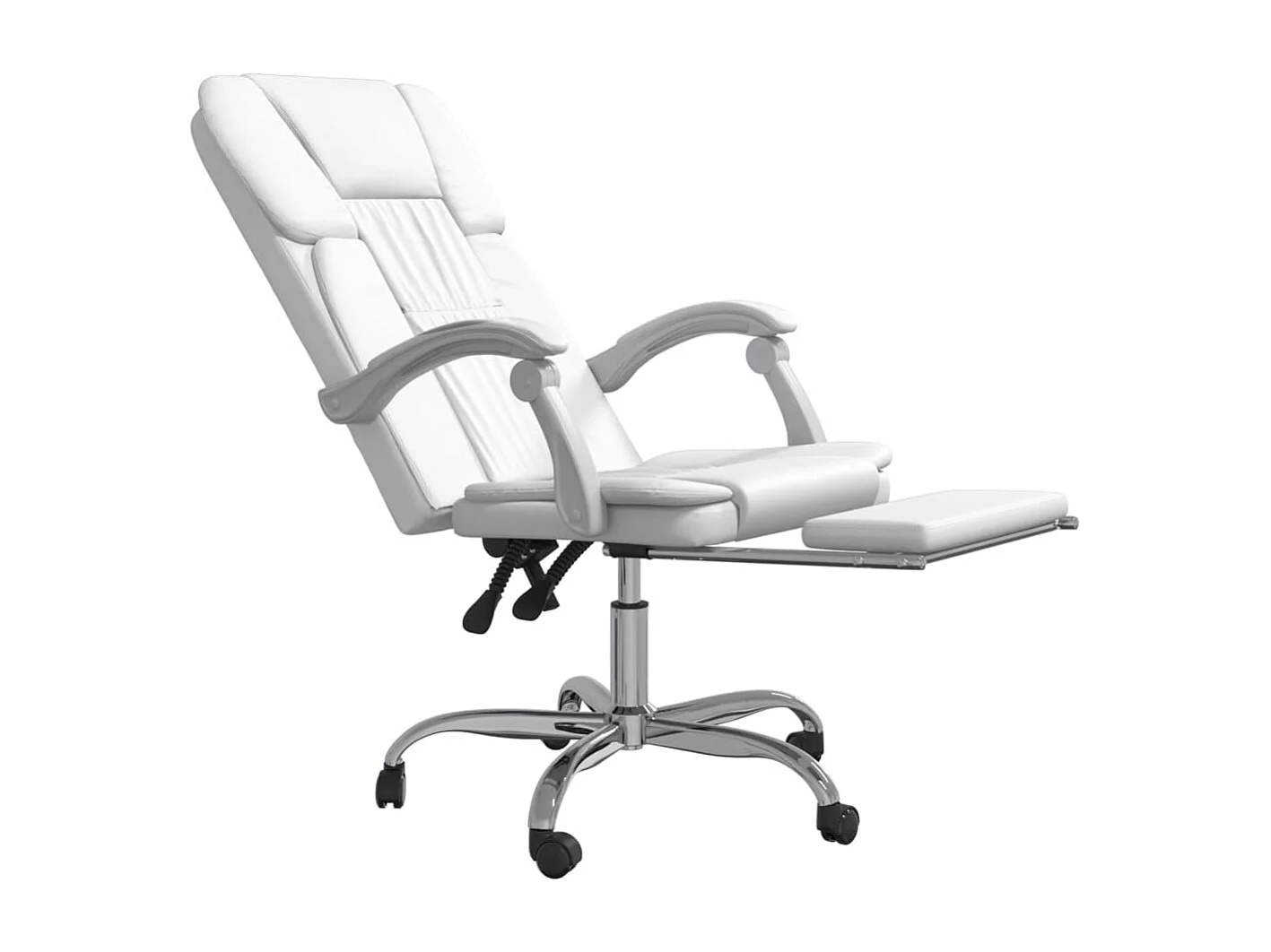 Kantoorstoel verstelbaar kuntsleer wit