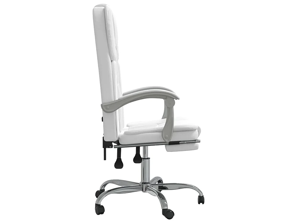 Kantoorstoel verstelbaar kuntsleer wit