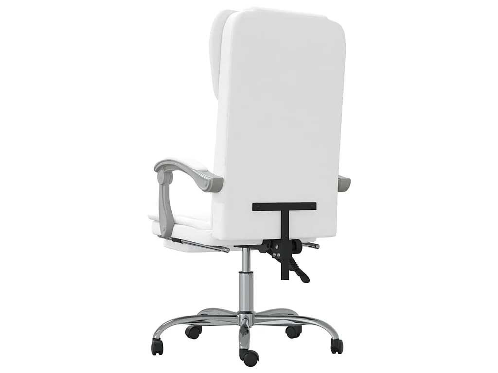 Kantoorstoel verstelbaar kuntsleer wit