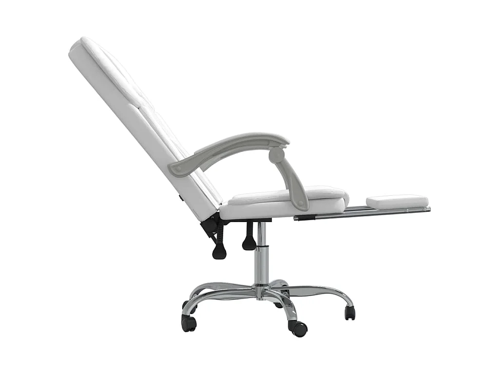 Kantoorstoel verstelbaar kuntsleer wit