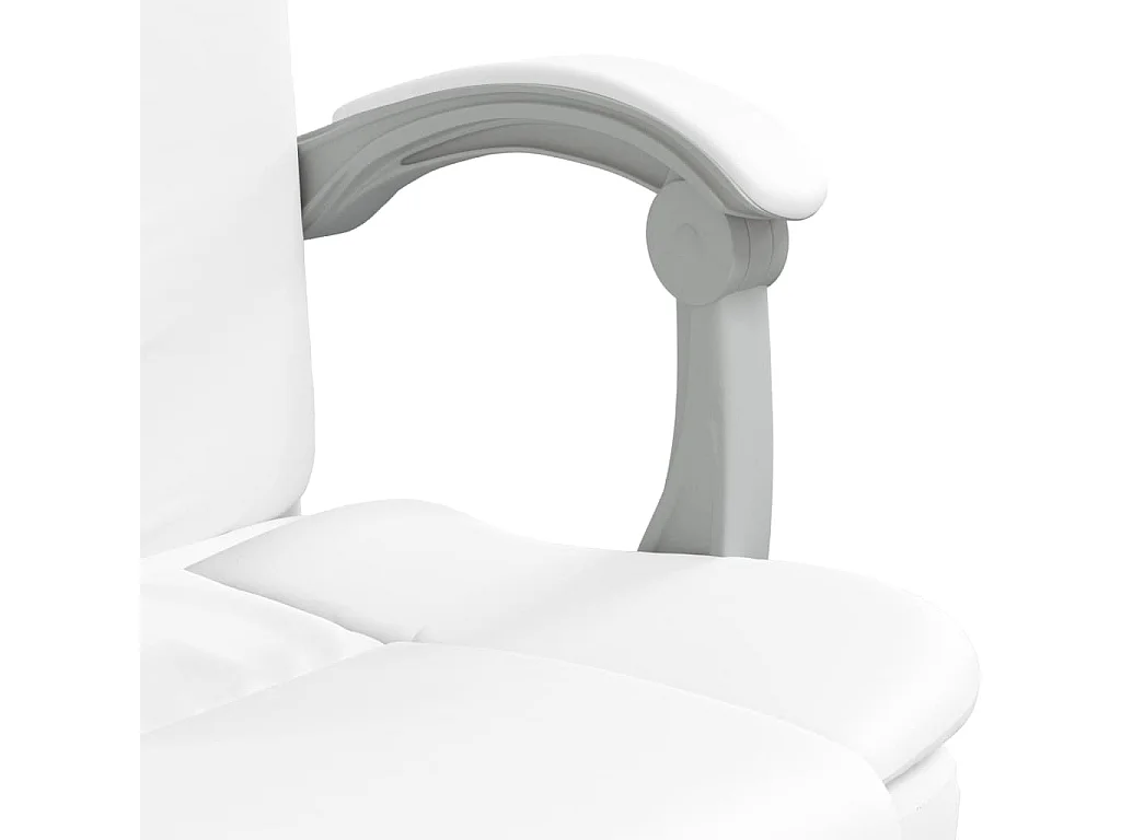 Kantoorstoel verstelbaar kuntsleer wit