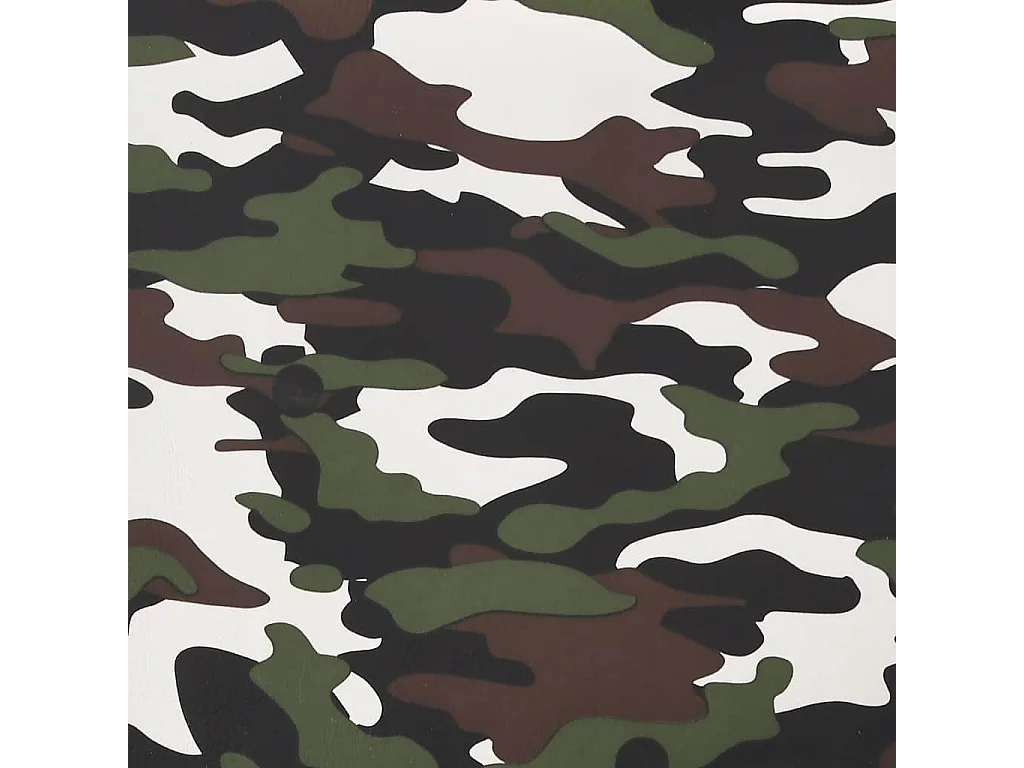 Chaise de jeu de massage repose-pied Noir&Camouflage Similicuir