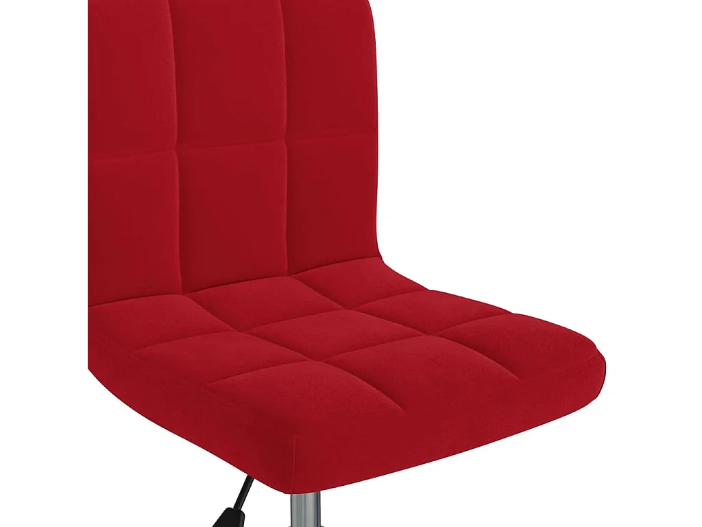 Chaise pivotante de bureau Rouge bordeaux Velours