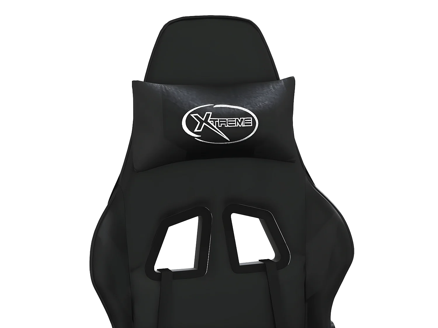 Chaise de jeu avec repose-pied Noir Similicuir