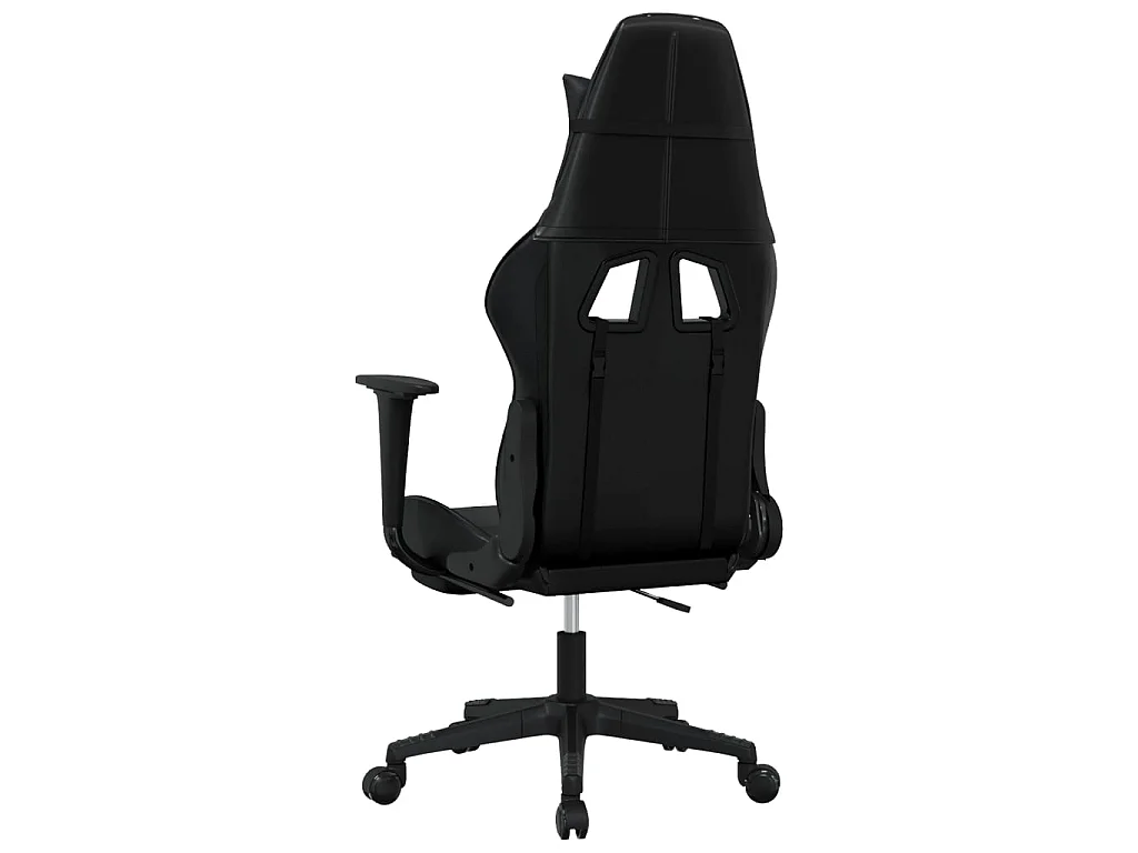 Chaise de jeu avec repose-pied Noir Similicuir