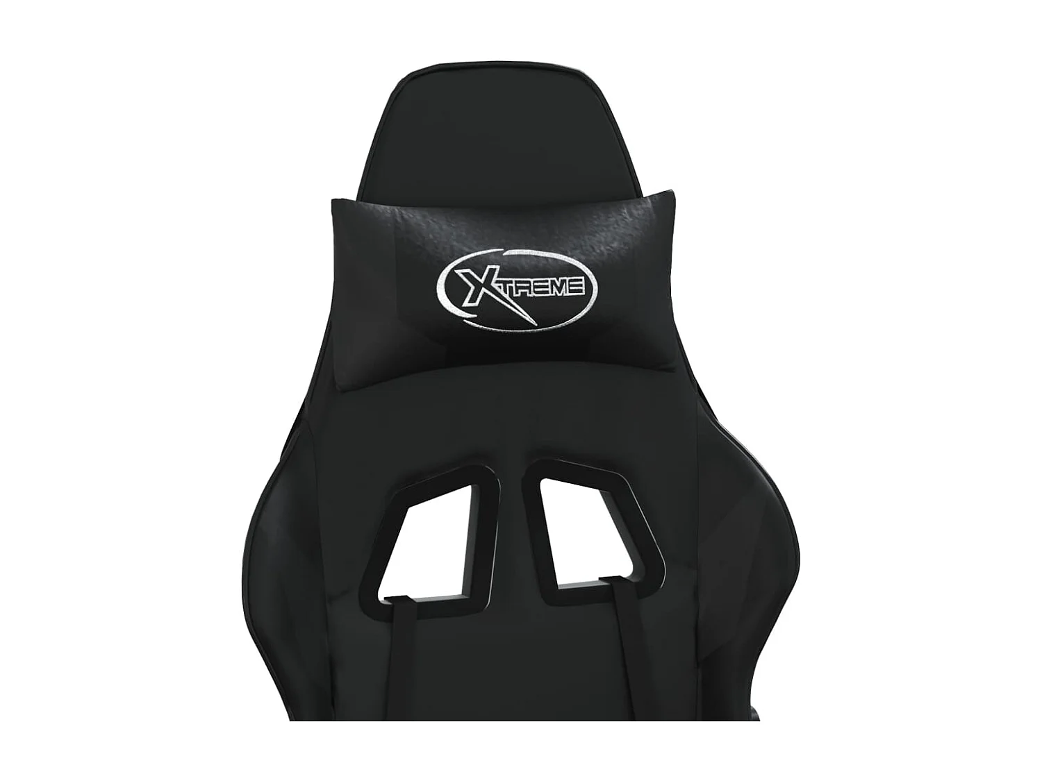 Chaise de jeu avec repose-pied Noir Similicuir