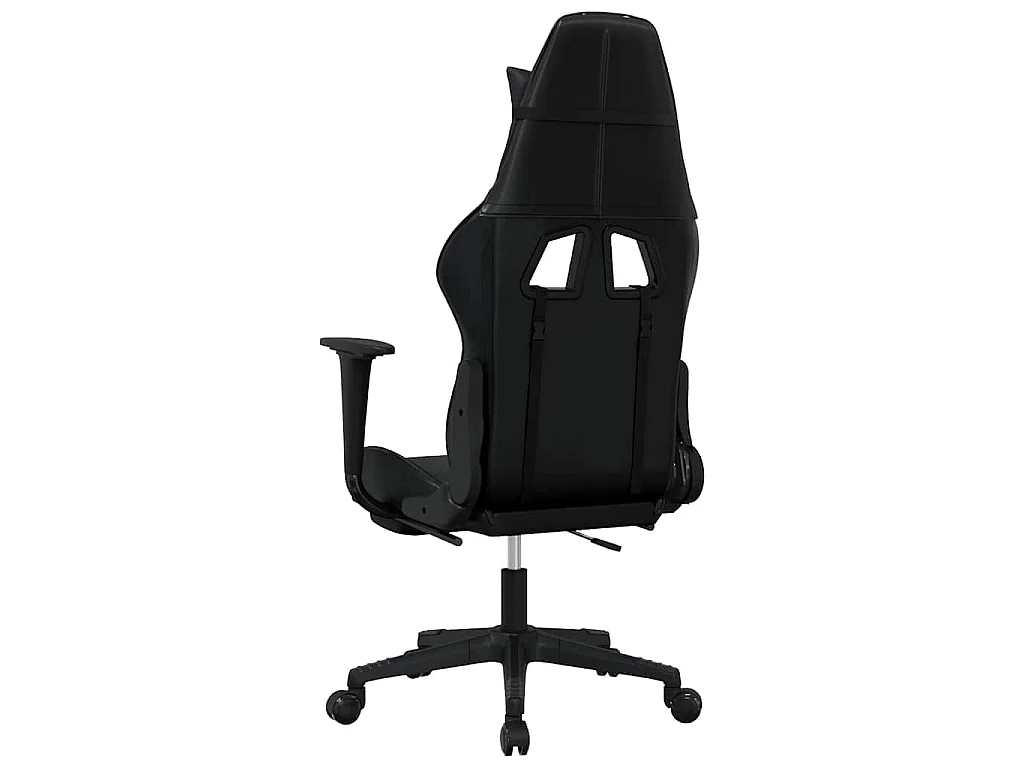 Chaise de jeu avec repose-pied Noir Similicuir