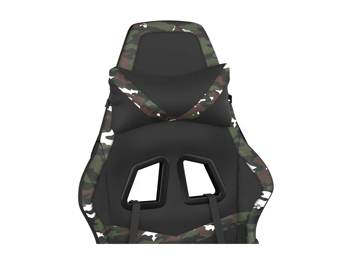 Silla gaming con reposapiés cuero sintético negro camuflaje